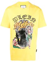 Philipp Plein t-shirt Hawaii à manches courtes - Jaune