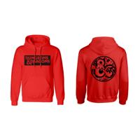 Unisex Hoodie Dungeons & Dragons Logo Rood - Maat: L