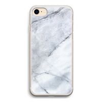 Witte marmer: iPhone 7 Transparant Hoesje