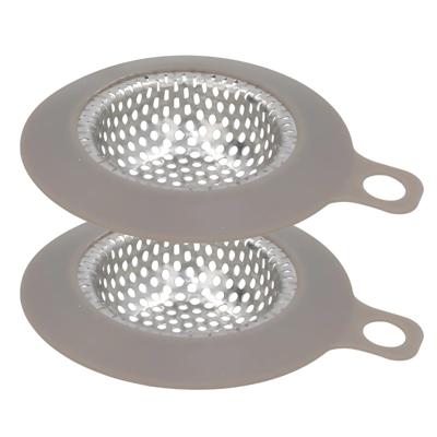 Gerimport gootsteen zeefje - 2x10 cm - zilver - metaal - wasbak - keukenaccessoires