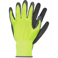 Tuinwerkhandschoenen/werkhandschoenen geel latex XL  - - thumbnail
