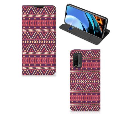 Xiaomi Poco M3 | Redmi 9T | Hoesje met Magneet | Aztec Paars