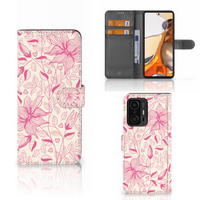 Xiaomi 11T | 11T Pro Hoesje Pink Flowers - thumbnail