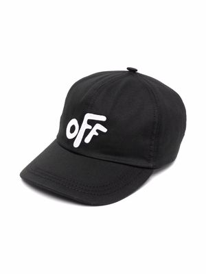 Off-White Kids casquette à logo brodé - Noir