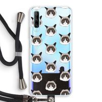 It's a Purrr Case: Huawei P Smart Pro Transparant Hoesje met koord