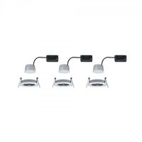 Paulmann Nova Inbouwlamp voor badkamer Set van 3 stuks LED LED 18 W IP44 Aluminium (gedraaid) - thumbnail