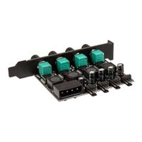 Lamptron CP436 snelheidsregelaar voor ventilator 4 kanalen Zwart, Groen - thumbnail