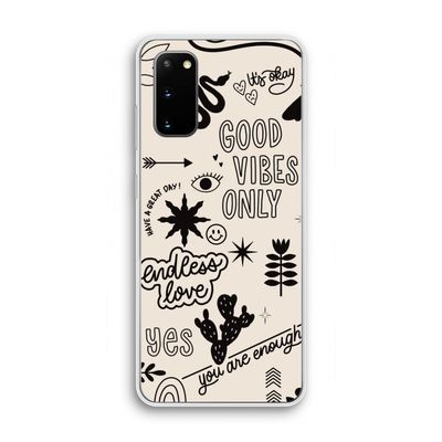 Good vibes: Samsung Galaxy S20 Transparant Hoesje