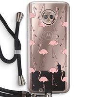 Anything Flamingoes: Motorola Moto G6 Transparant Hoesje met koord