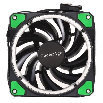 Kleur LED 12cm 3pin Computer onderdelen Chassis Fan Computer als Host voor Fan stille ventilator koeling met macht aansluitkabel (groene Light)(Green