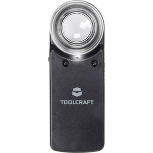 TOOLCRAFT 1303080 Vergrootglas Met LED-verlichting Vergrotingsfactor: 15 x Lensgrootte: (Ø) 20 mm