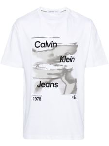 Calvin Klein Jeans t-shirt en coton à logo imprimé - Blanc