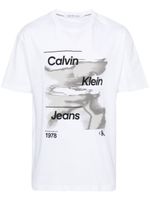 Calvin Klein Jeans t-shirt en coton à logo imprimé - Blanc - thumbnail