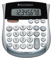 Texas Instruments TI-1795 SV calculator Desktop Basisrekenmachine Zwart, Zilver, Wit - thumbnail