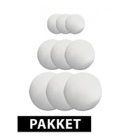 Piepschuim ballen pakket 9 stuks - thumbnail