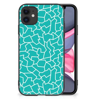 iPhone 11 Leuk Telefoonhoesje Cracks Blue