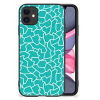 iPhone 11 Leuk Telefoonhoesje Cracks Blue