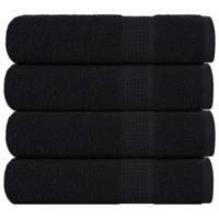 VidaXL Badhanddoeken 4 st 100x150 cm 360 g/m² 100% katoen zwart VidaXL Badhanddoeken 4 st 100x150 cm 360 g/m² 100% katoen zwart