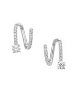 Anita Ko boucles d'oreilles en or blanc 18ct à diamants - Argent