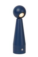 Lucide IPSOS - Oplaadbare Tafellamp - Accu/Batterij - LED Dimb. - 1x3W 2700K - Blauw