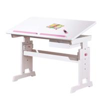 Leen Bakker - Bureau Baru - 64x109x55 Cm - Hout - Wit
