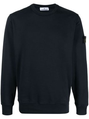 Stone Island sweat en coton à patch Compass - Bleu