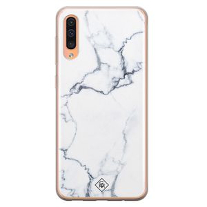 Samsung Galaxy A50/A30s siliconen hoesje - Marmer grijs