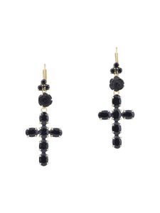 Dolce & Gabbana boucles d'oreilles Devotion en or jaune 18ct ornées de saphir noir et de jade