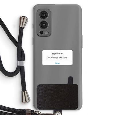Reminder: OnePlus Nord 2 5G Transparant Hoesje met koord