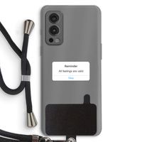 Reminder: OnePlus Nord 2 5G Transparant Hoesje met koord