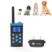 Automatische anti schorsing kraag Pet training controlesysteem + elektrische schok PU lederen kraag voor honden