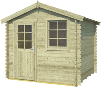 Blokhut Wels 230x230 Olijfgroen Geimpregneerd - Outdoor life