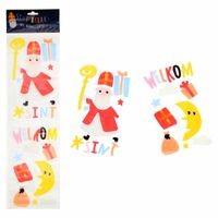 Sinterklaas raamstickers - 4 verschillende ontwerpen - voor kinderen    -