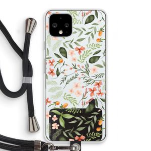 Sweet little flowers: Pixel 4 Transparant Hoesje met koord
