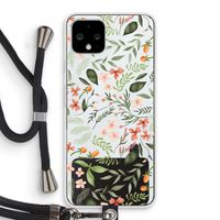 Sweet little flowers: Pixel 4 Transparant Hoesje met koord