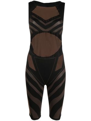 Wolford x GCDS combinaison Elegant Animalier - Noir