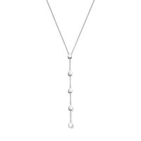 Gerhodineerd 925 Zilveren Y-Collier - 40cm Draaglengte met 5cm Extensie | Verfijnd en Stijlvol Design