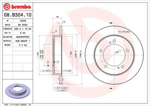 Brembo Remschijven 08.B304.10