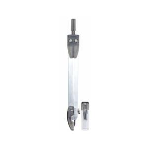 Passer set - grijs - 2 delig - 17 cm - met potloodvullingen - Wiskunde/rekenen - Voor school