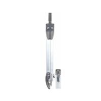 Passer set - grijs - 2 delig - 17 cm - met potloodvullingen - Wiskunde/rekenen - Voor school