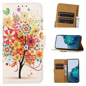 Glam Series Sony Xperia 5 IV Portemonnee Hoesje - Bloeiende Boom / Kleurrijk