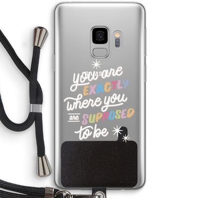 Right Place: Samsung Galaxy S9 Transparant Hoesje met koord