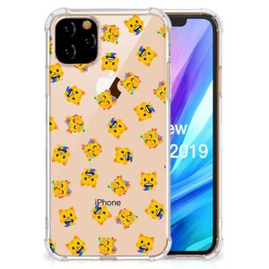 Doorzichtige Silicone Hoesje voor Apple iPhone 11 Pro Max Katten Emojis