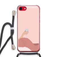 Wine: iPhone SE 2020 Transparant Hoesje met koord