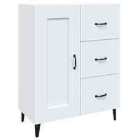 vidaXL Dressoir 69,5x34x90 cm bewerkt hout wit - thumbnail