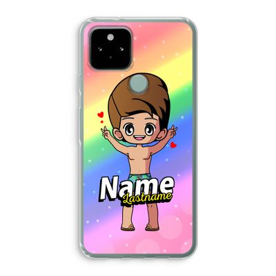 Chibi Maker man: Google Pixel 5 Transparant Hoesje
