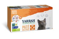 Yarrah natvoer kat kuipje pate graanvrij bio Multi-Pack 8x100gr