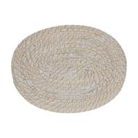 Individueel tafelkleed Home ESPRIT Wit Natuurlijk Bamboe Rotan 40 x 30 x 1 cm