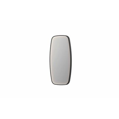 INK SP31 spiegel - 40x4x80cm contour in stalen kader incl dir LED - verwarming - color changing - dimbaar en schakelaar - mat zwart 8409840