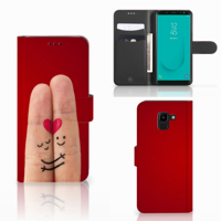Samsung Galaxy J6 2018 | Wallet Case | met Pasjes | Liefde - Origineel Romantisch Cadeau